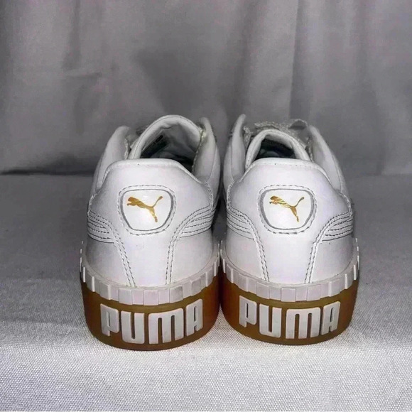Puma Cali Exotic White And Cream Sneakers 369653-01 Women's Size 8 Great Condt. - Picture 9 of 11